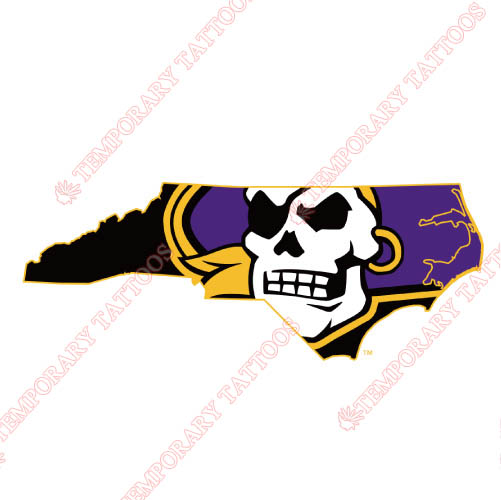 East Carolina Pirates Customize Temporary Tattoos Stickers NO.4304